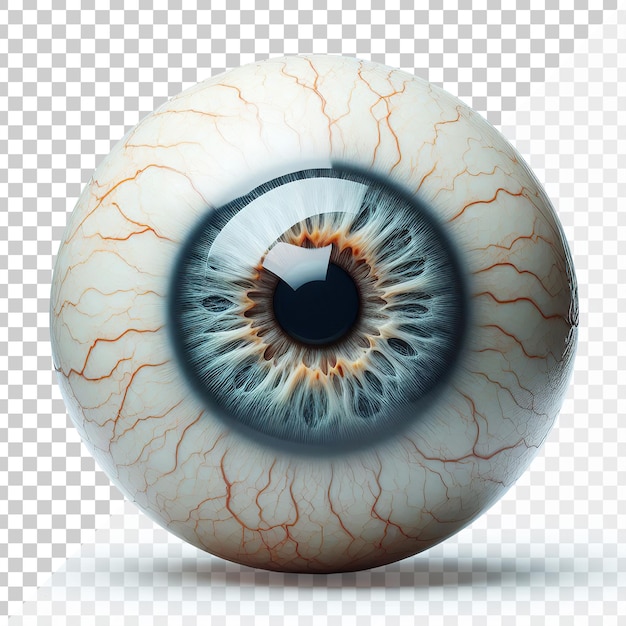 PSD 3d illustration of a high details eye ball isolated on a transparent background with realistic style