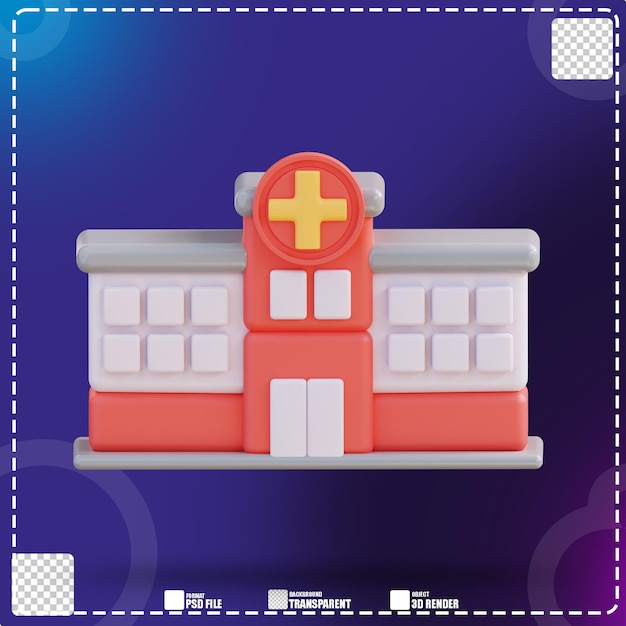 3d illustration of hospital 2