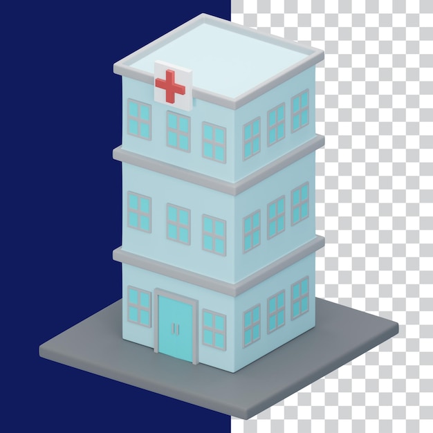 3D Illustration of Hospital