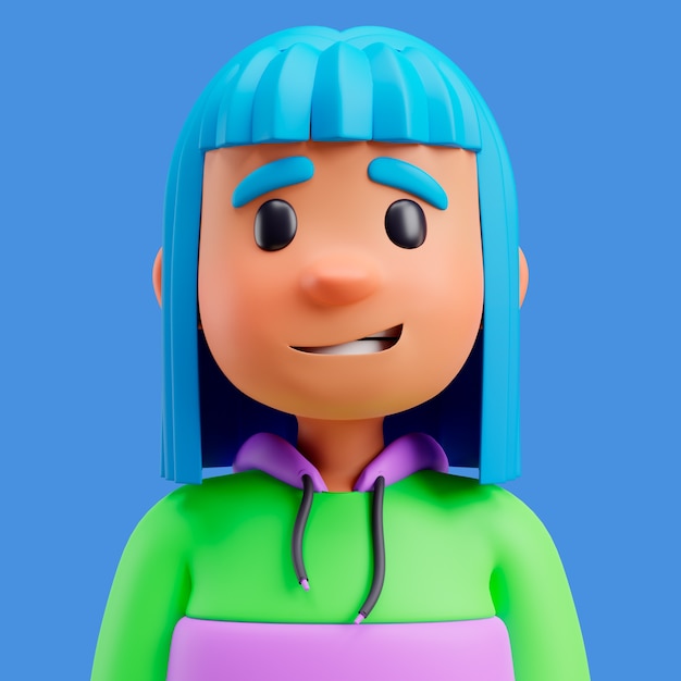 3d illustration of human avatar or profile