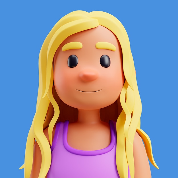 3d illustration of human avatar or profile