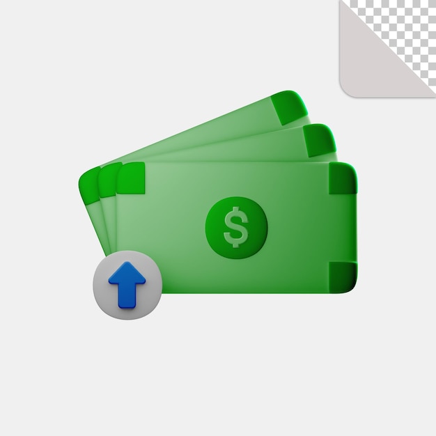 3d illustration icon money currency