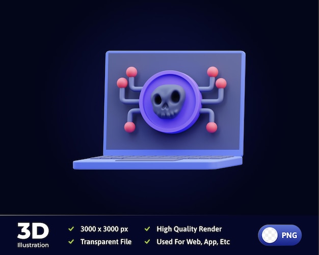 3d Illustration Internet Security malware