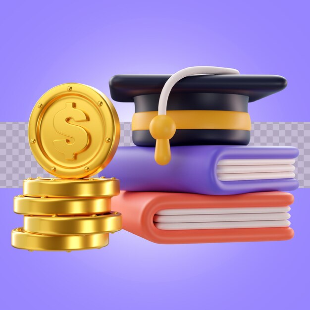 3d Illustration Invest For Education