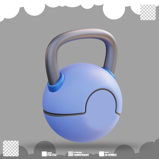 3d illustration Kettlebells 3