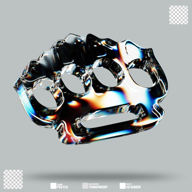 3D Illustration Knuckle Glass Dispersion 2