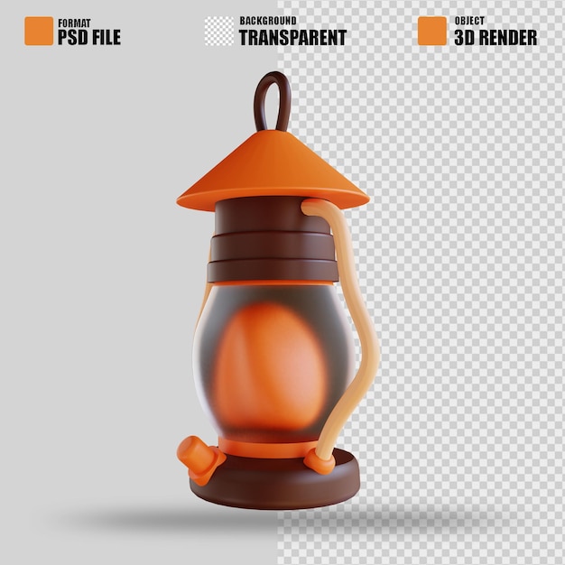 3D illustration Lantern suitable for camping 2