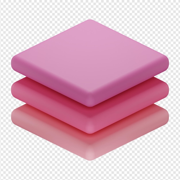 3d illustration of layer icon psd