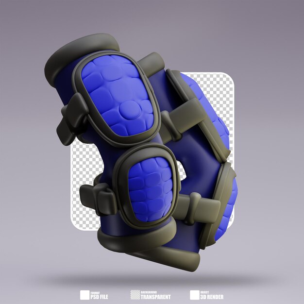 PSD 3d illustration leg guards 2