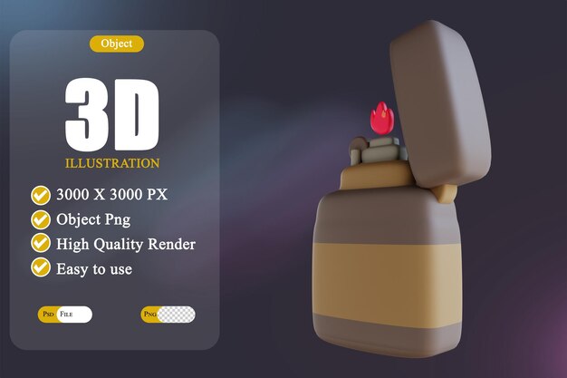 3D Illustration Lighter