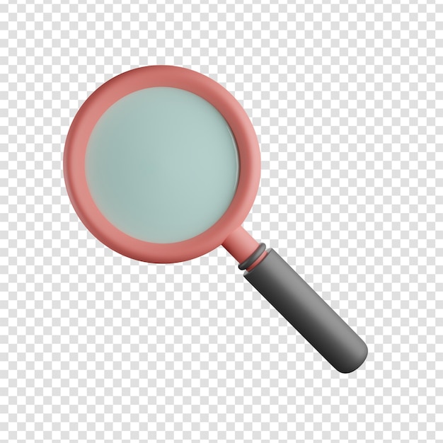 3d illustration of magnifier