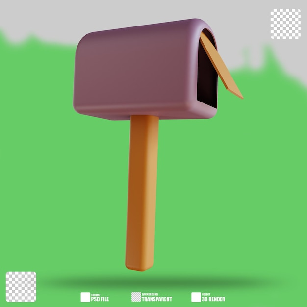 3D Illustration Mailbox 3