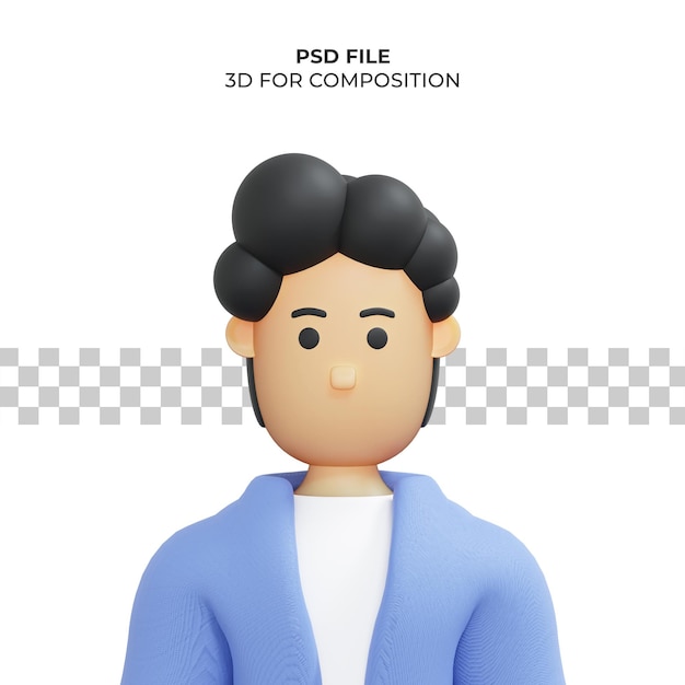 3d illustration of a man Premium Psd