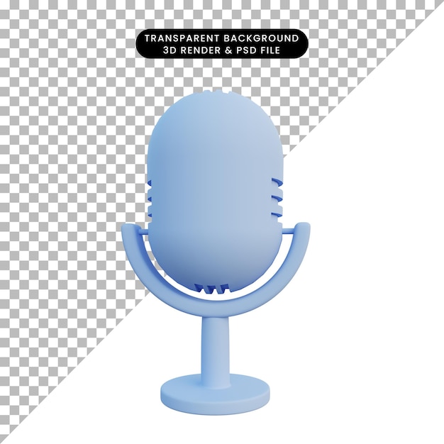 3d illustration microphone