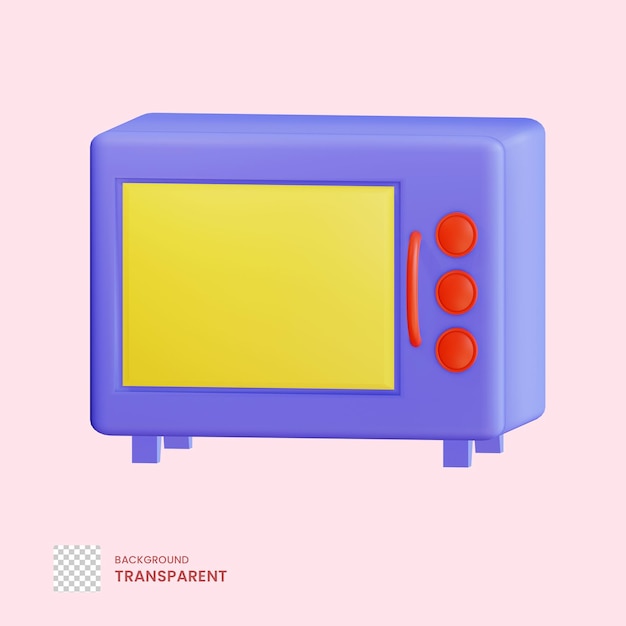 3d illustration microwave