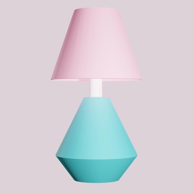 3d illustration of a minimalist sleeping lamp