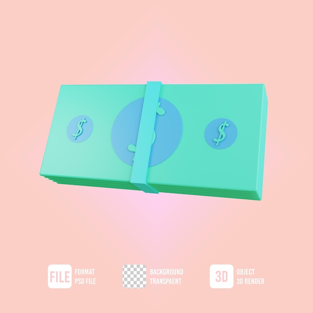 3d illustration money icon