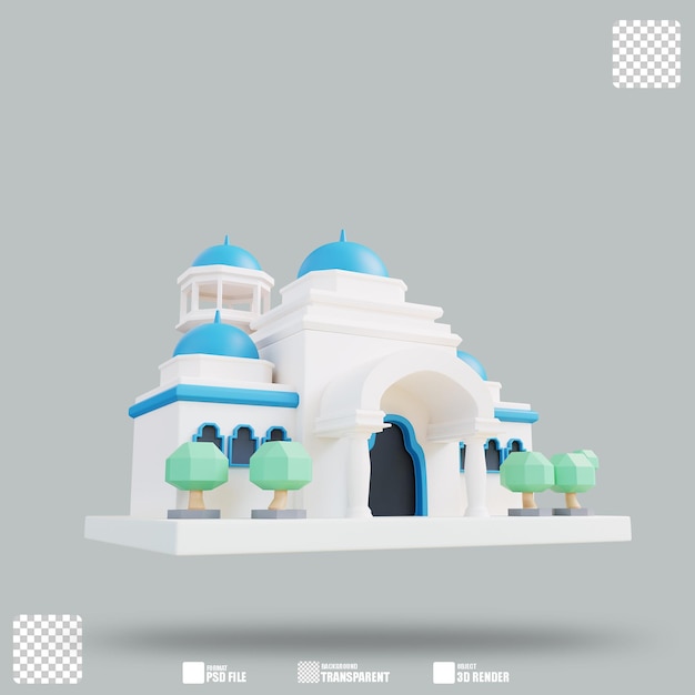 3D Illustration Mosque 2