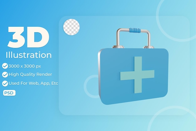 3d Illustration Object icon healthcareMedical Equipment Can be used for web app info graphic etc