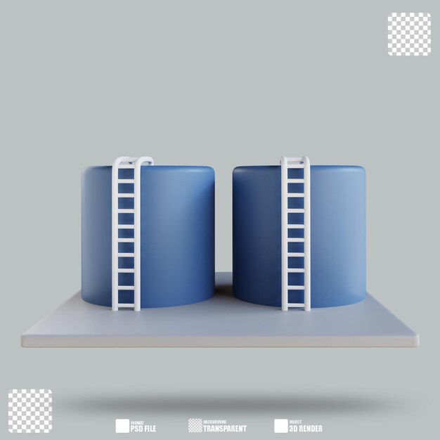 3D Illustration Oil Tank