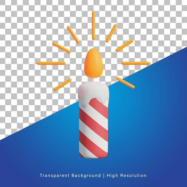 3D illustration of party candle