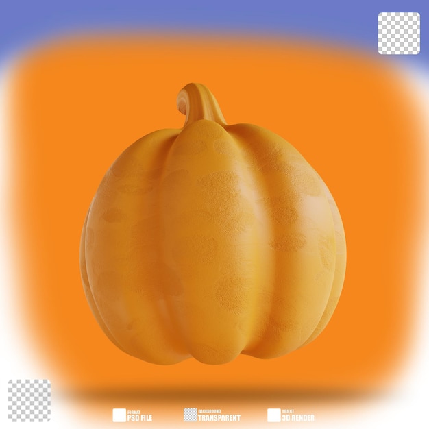 3d illustration pumpkin