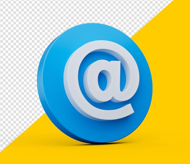 3d illustration of quotatquot symbol on white background email symbol