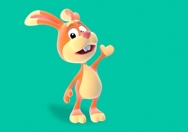 3d illustration of rabbit