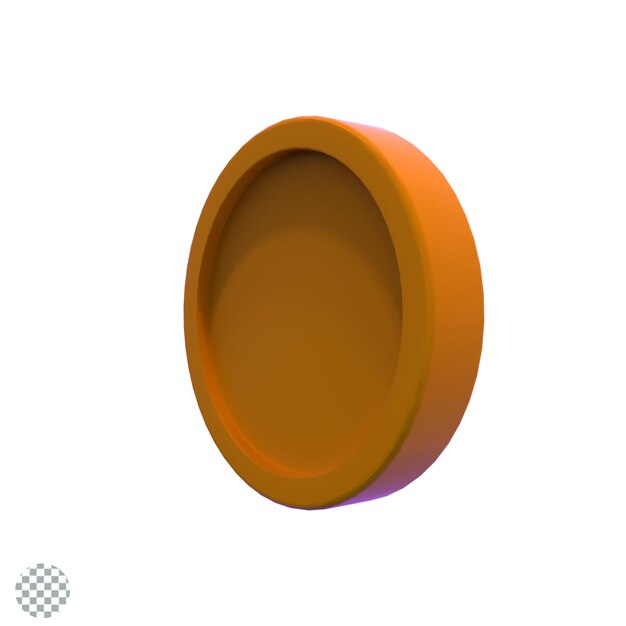 3d illustration render coin isolated