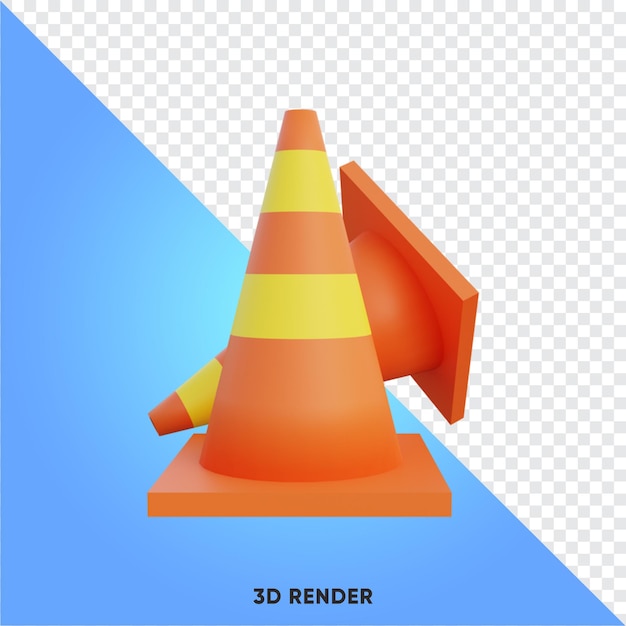 3D illustration roadblock