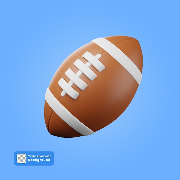 3d illustration of rugby ball