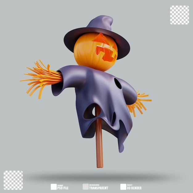 3D Illustration Scarecrow 2