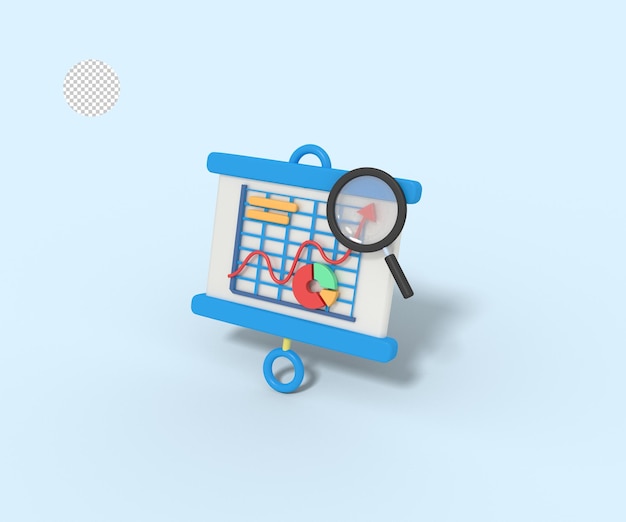 3d illustration of seo data search