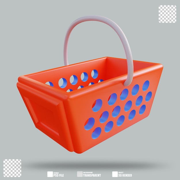 3D Illustration Shopping Basket 2