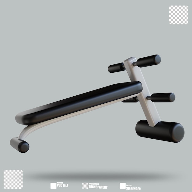 3D Illustration Sit Up Bench 2