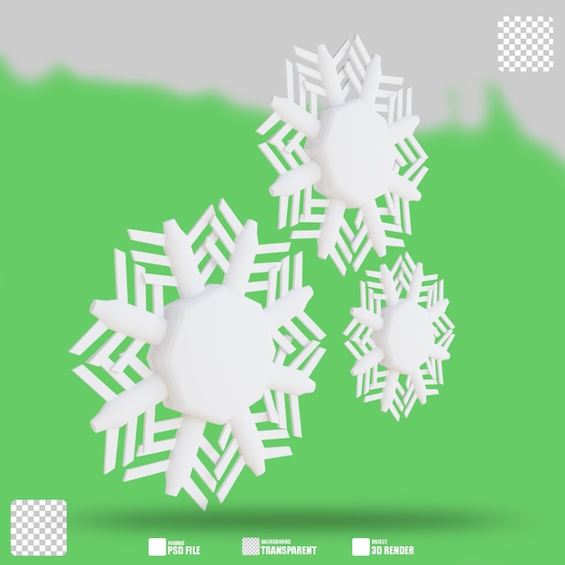 3D Illustration Snow 2v