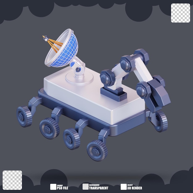 PSD 3d illustration space rovers 2