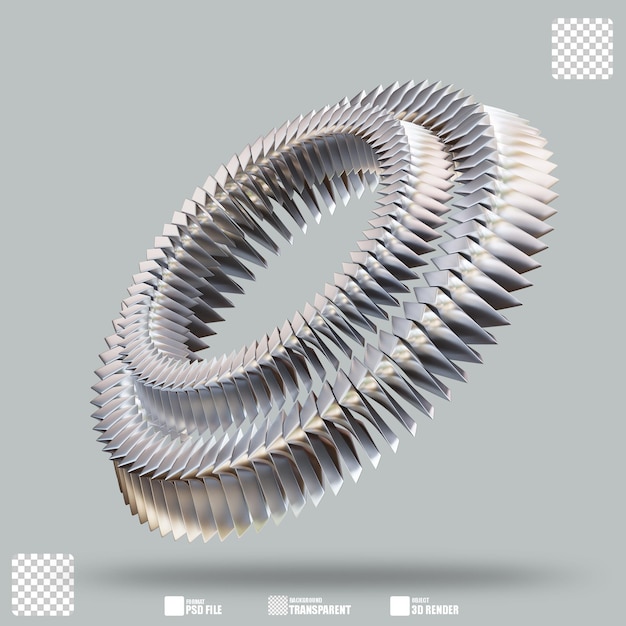 3D Illustration Spiked Circle