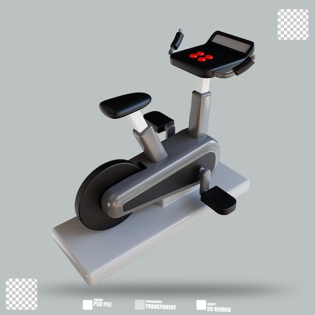 3D Illustration Spin Bike 2