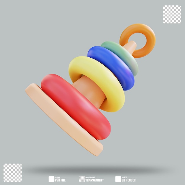 3D Illustration Stacking 3