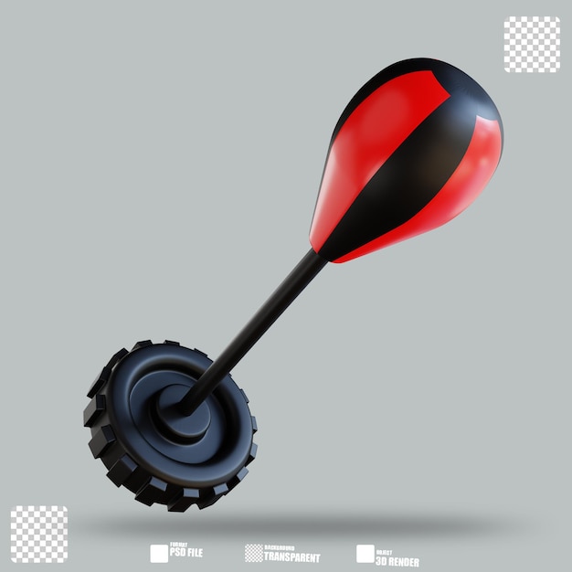 3D Illustration Standing Speed Ball 2