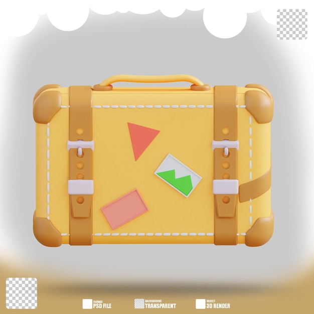 3d Illustration of a suitcase 3