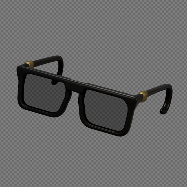 3d illustration of sun glasses with transparent background