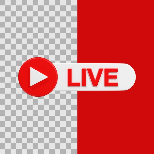 3D Illustration symbol live video