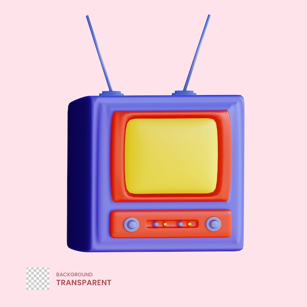 3d illustration television