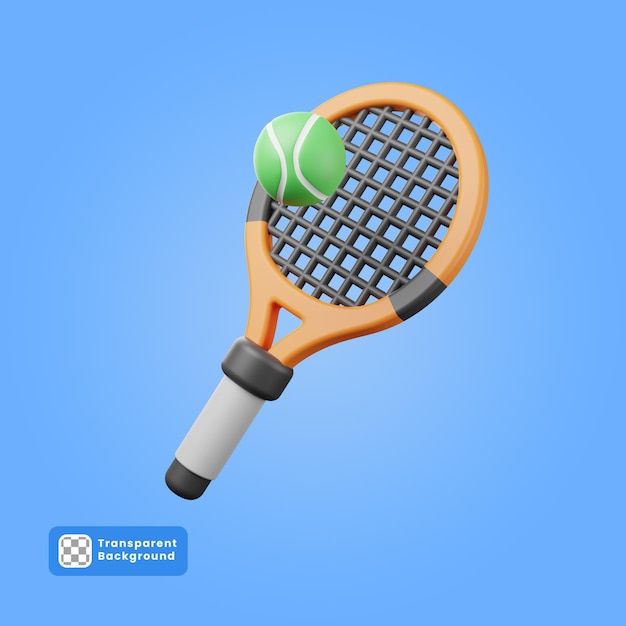 3d illustration of tennis