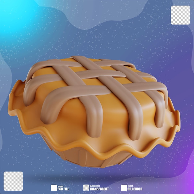 3D Illustration thanksgiving cake 2