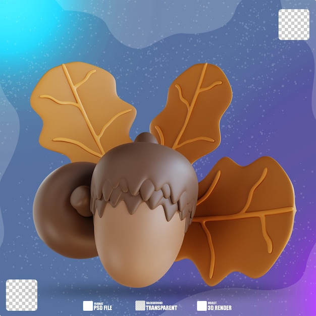 3D Illustration thanksgiving pinecone 5