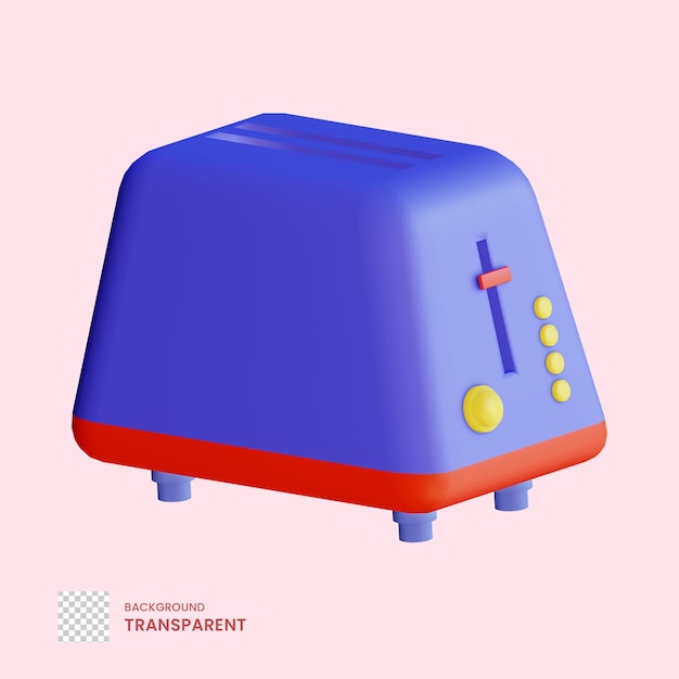 3d illustration toaster