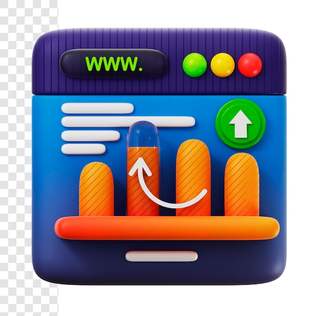 3d illustration Traffic Chart